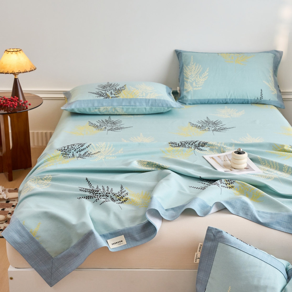 91家纺网 家纺一手货源 找家纺 春皖家纺 2026新款全棉老粗布工艺款单床单床单单件 轻舞