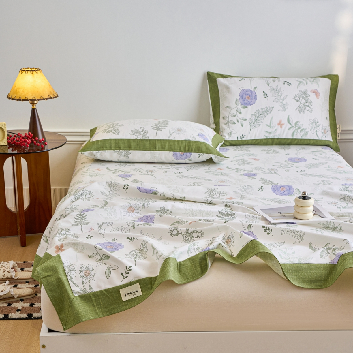 91家纺网 家纺一手货源 找家纺 春皖家纺 2026新款全棉老粗布工艺款单床单床单单件 逸云