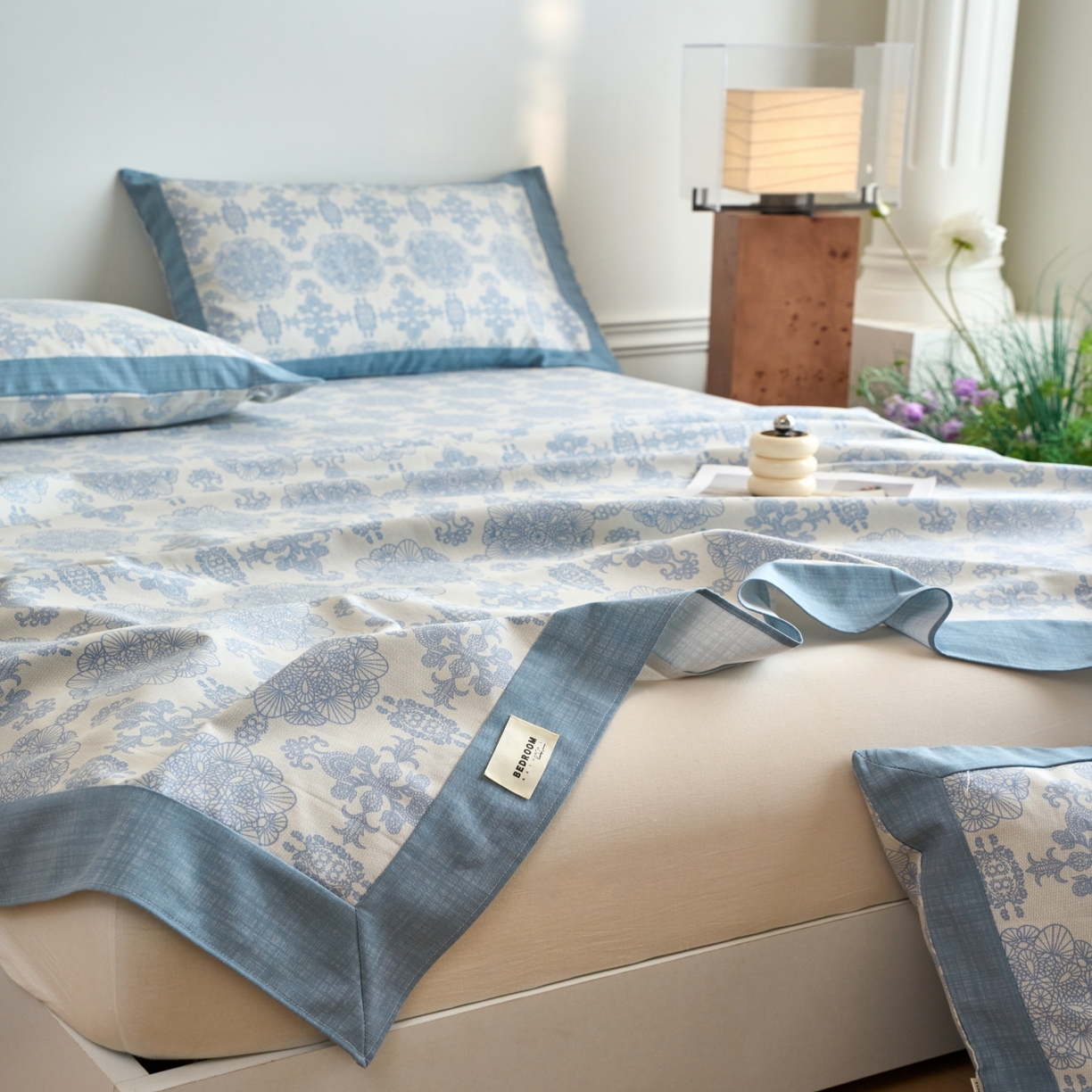 91家纺网 家纺一手货源 找家纺 春皖家纺 2026新款全棉老粗布工艺款单床单床单单件 卢卡