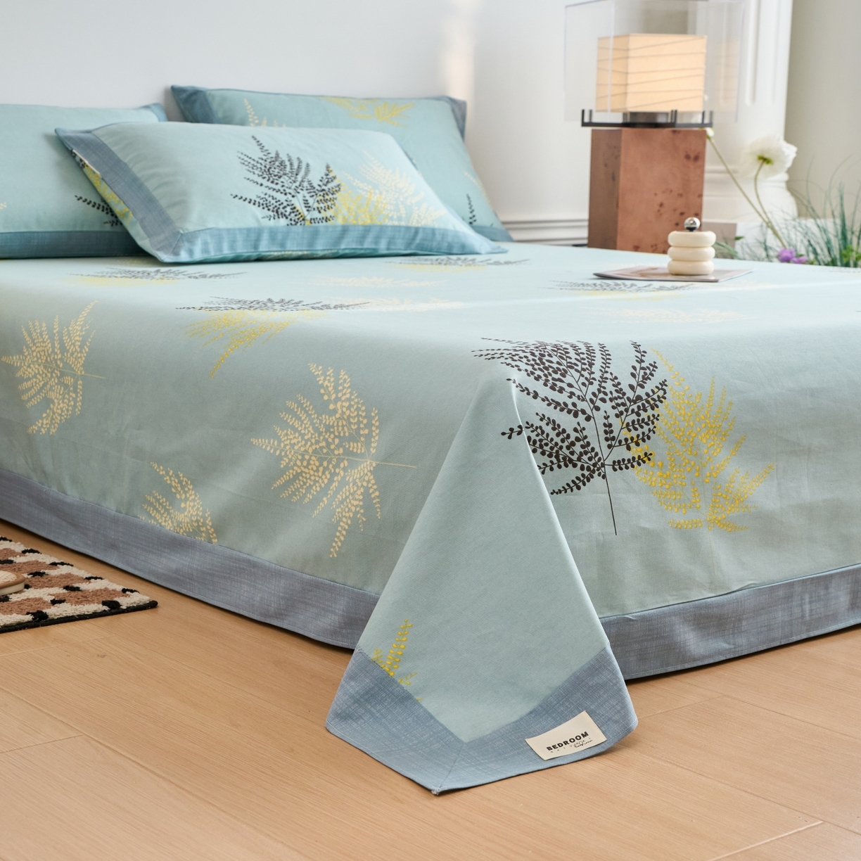 91家纺网 家纺一手货源 找家纺 春皖家纺 2026新款全棉老粗布工艺款单床单床单单件 轻舞