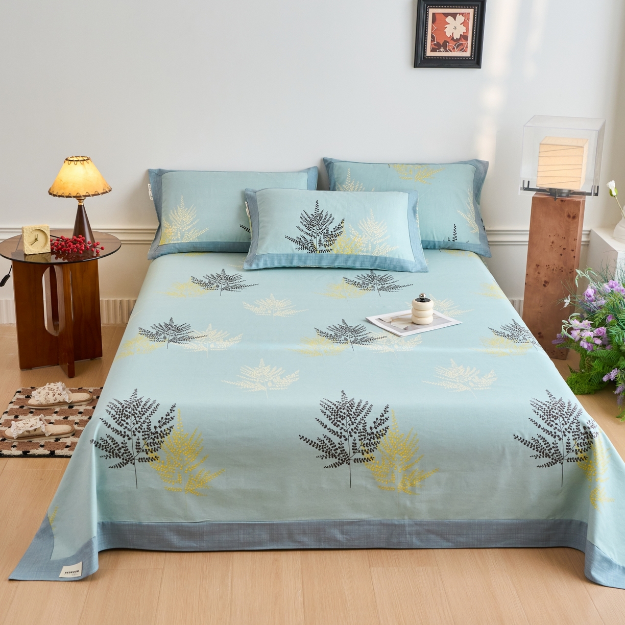 91家纺网 家纺一手货源 找家纺 春皖家纺 2026新款全棉老粗布工艺款单床单床单单件 轻舞