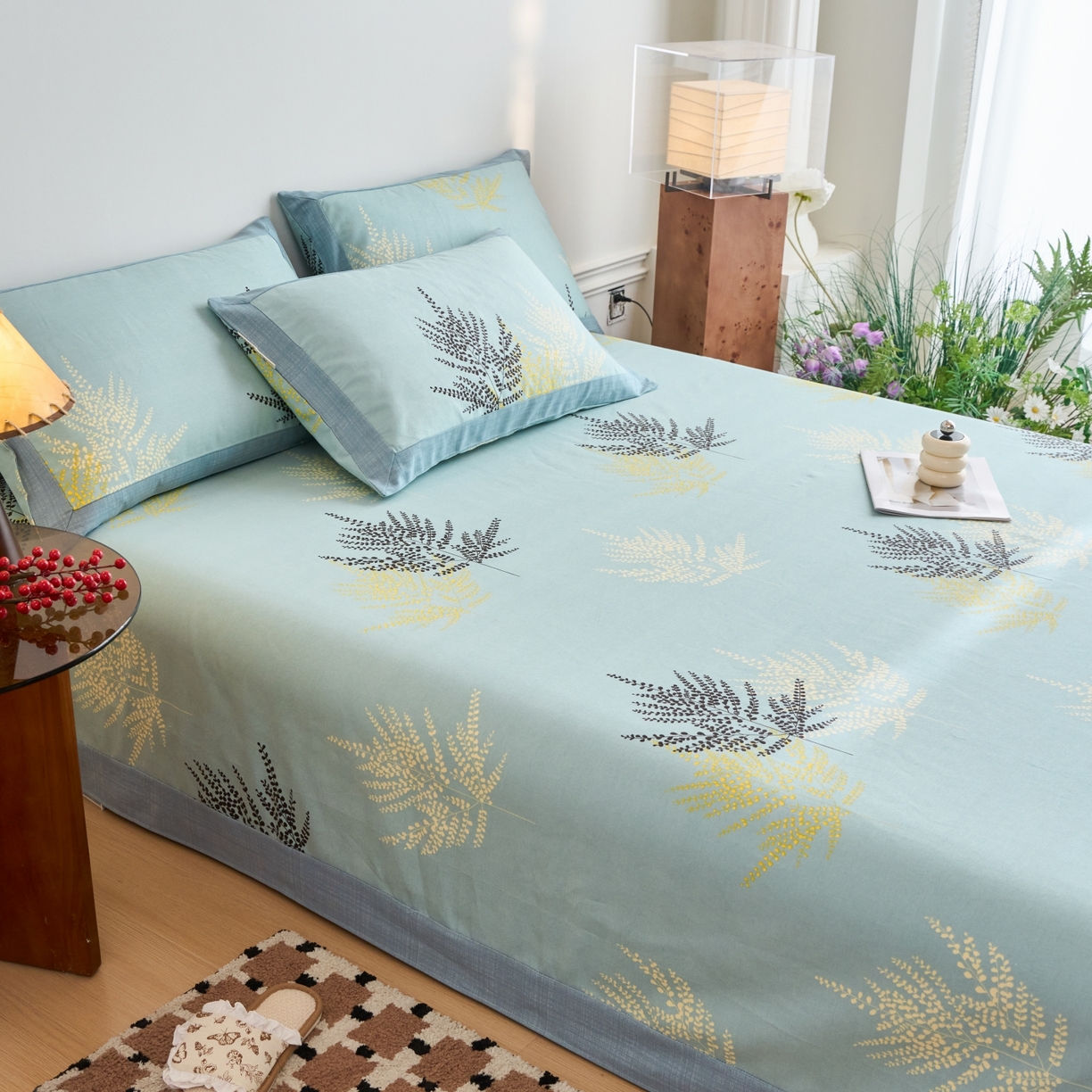 91家纺网 家纺一手货源 找家纺 春皖家纺 2026新款全棉老粗布工艺款单床单床单单件 轻舞