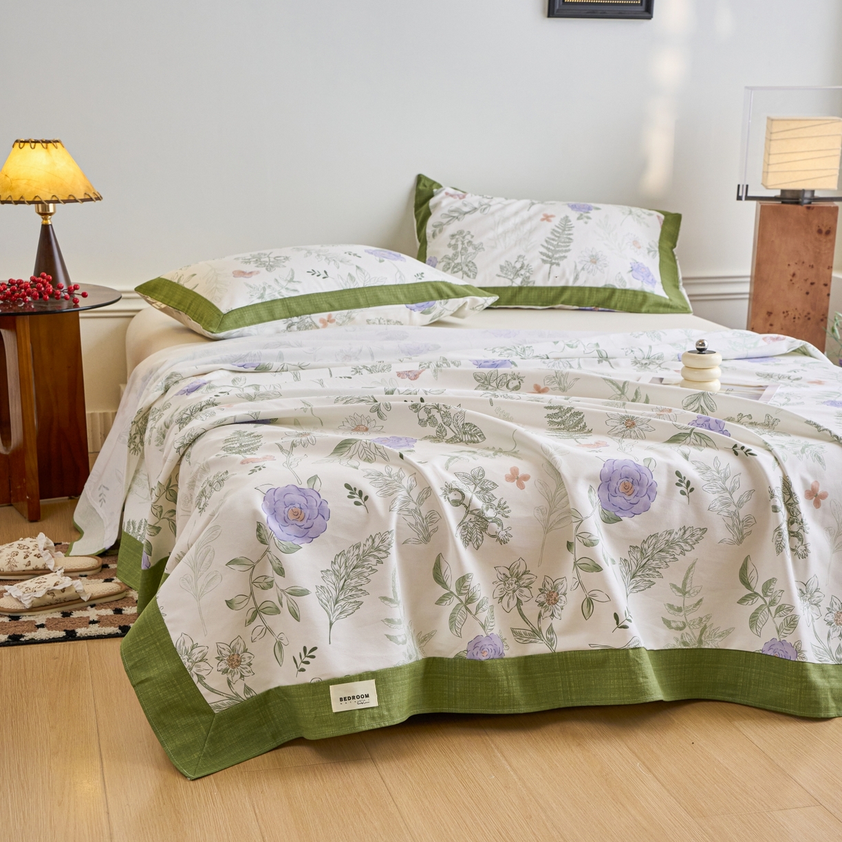 91家纺网 家纺一手货源 找家纺 春皖家纺 2026新款全棉老粗布工艺款单床单床单单件 逸云