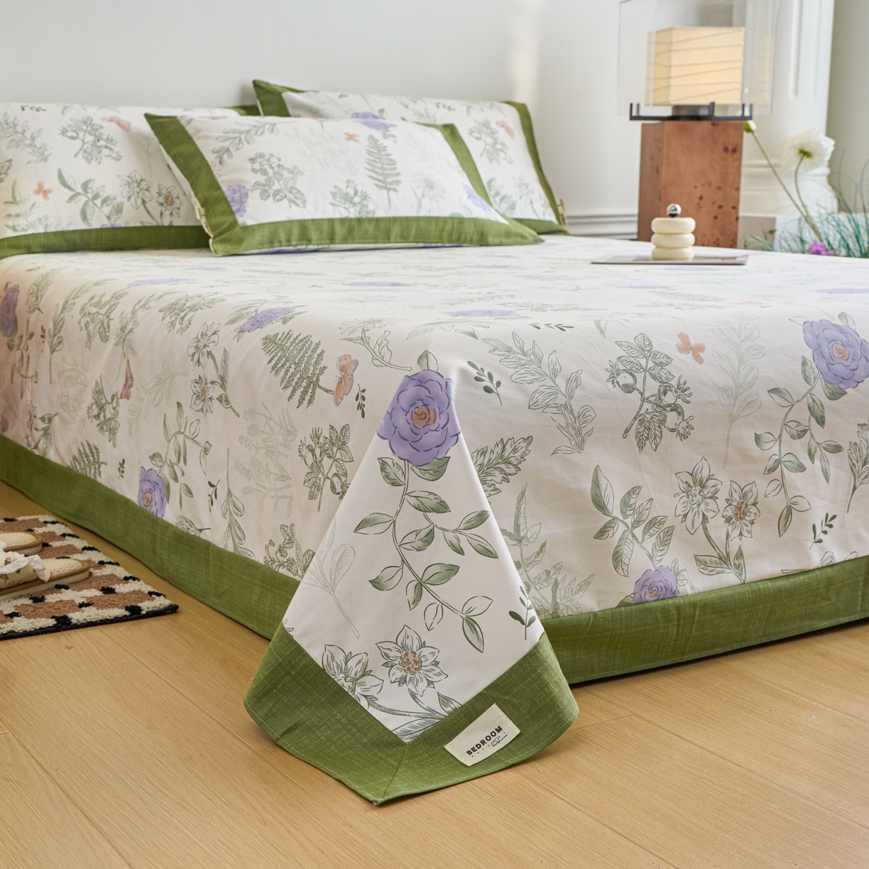 91家纺网 家纺一手货源 找家纺 春皖家纺 2026新款全棉老粗布工艺款单床单床单单件 逸云