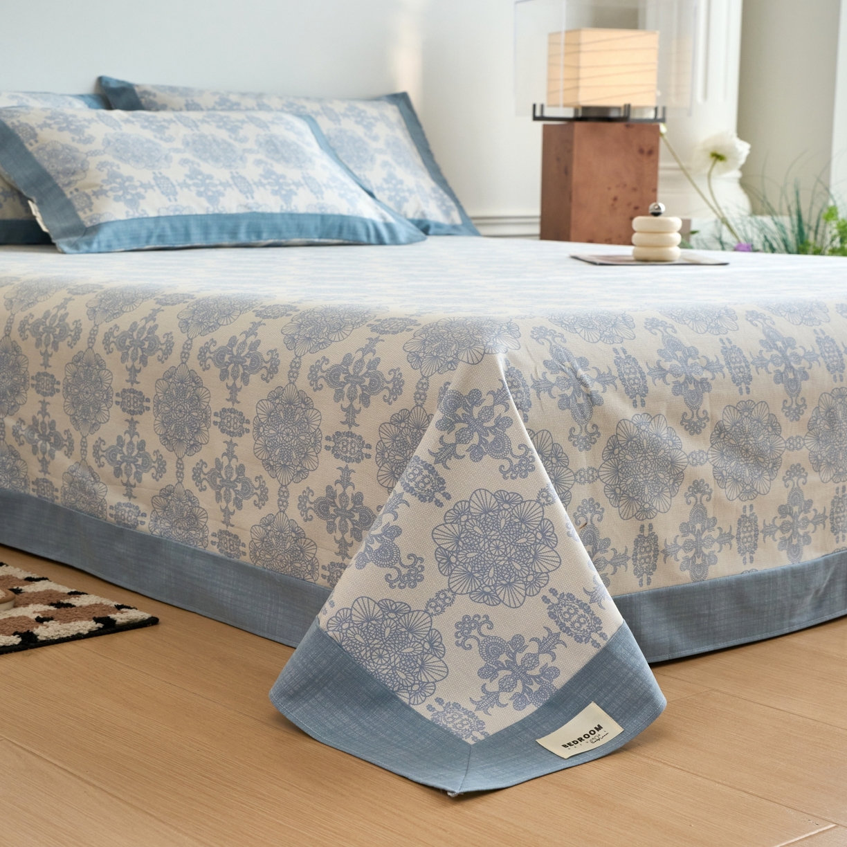 91家纺网 家纺一手货源 找家纺 春皖家纺 2026新款全棉老粗布工艺款单床单床单单件 卢卡