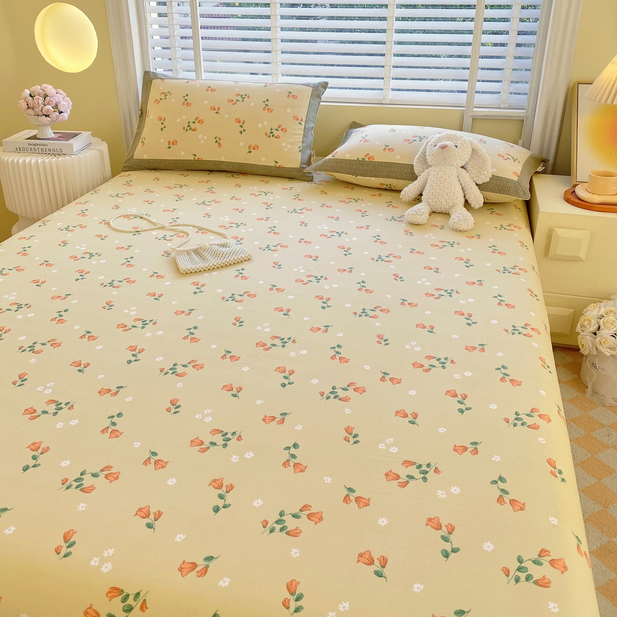 91家纺网 家纺一手货源 找家纺 春皖家纺 2026新款全棉老粗布工艺款单床单床单单件 夏日炽