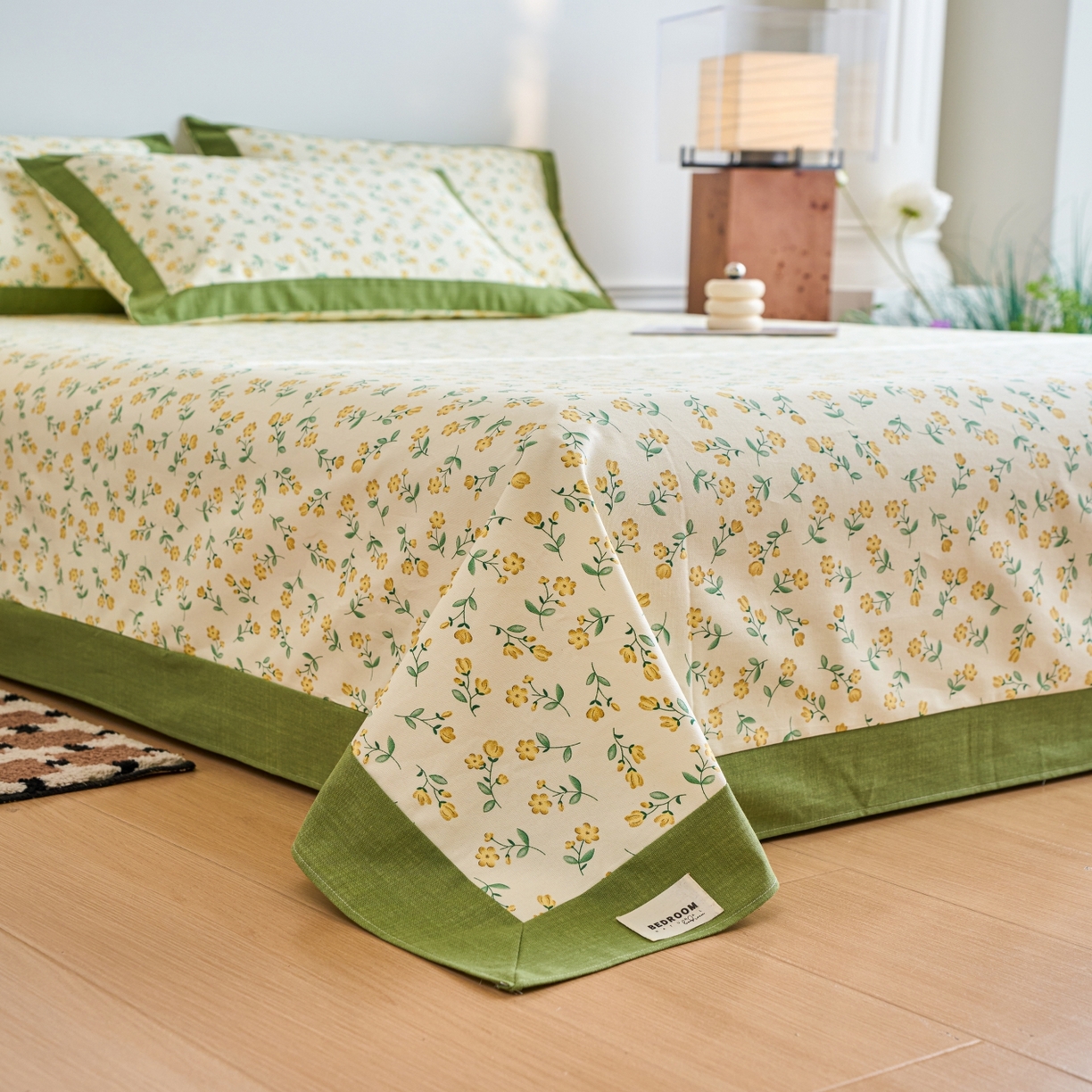 91家纺网 家纺一手货源 找家纺 春皖家纺 2026新款全棉老粗布工艺款单床单床单单件 伊兰