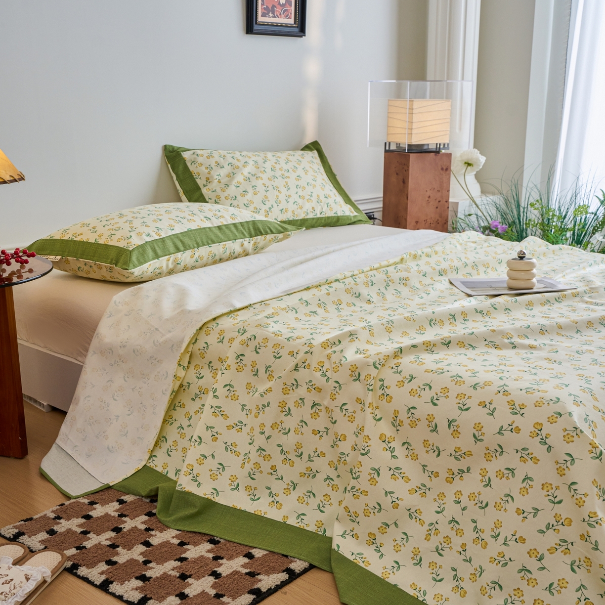 91家纺网 家纺一手货源 找家纺 春皖家纺 2026新款全棉老粗布工艺款单床单床单单件 伊兰