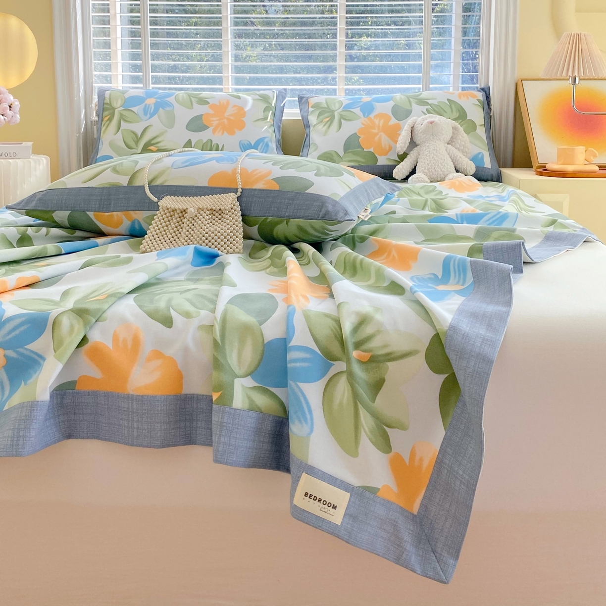 91家纺网 家纺一手货源 找家纺 春皖家纺 2026新款全棉老粗布工艺款单床单床单单件 茶心