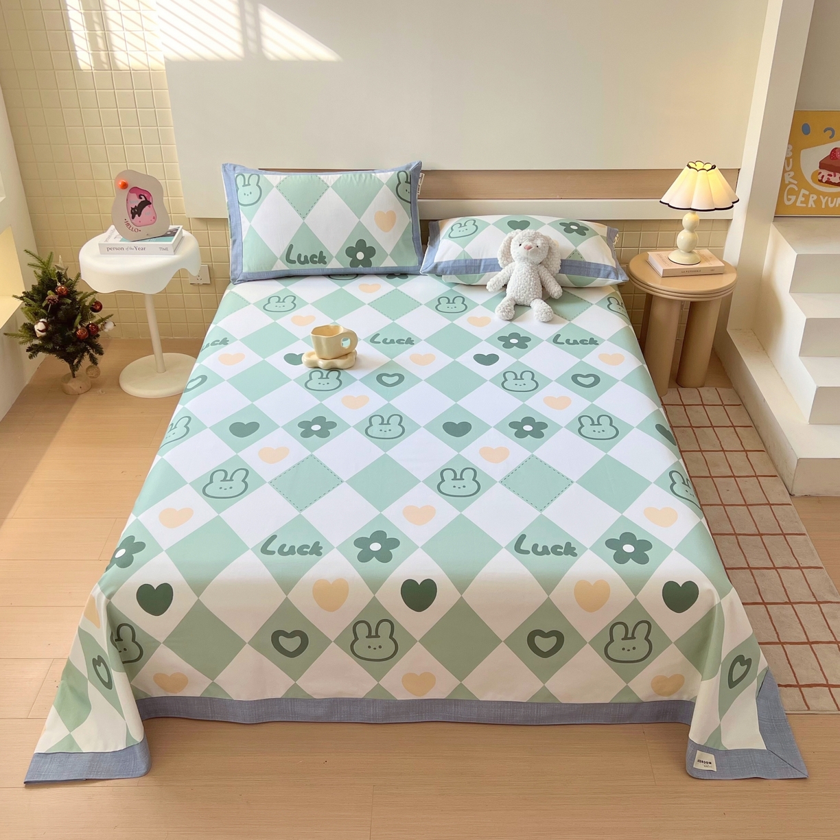 春皖家纺 2026新款全棉老粗布工艺款单床单床单单件 幸运