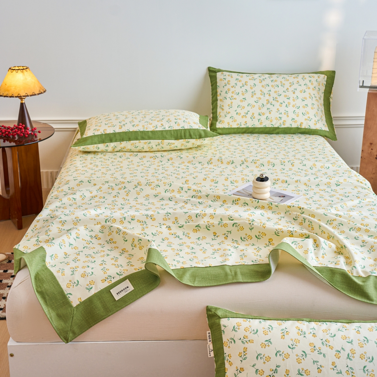 91家纺网 家纺一手货源 找家纺 春皖家纺 2026新款全棉老粗布工艺款单床单床单单件 伊兰