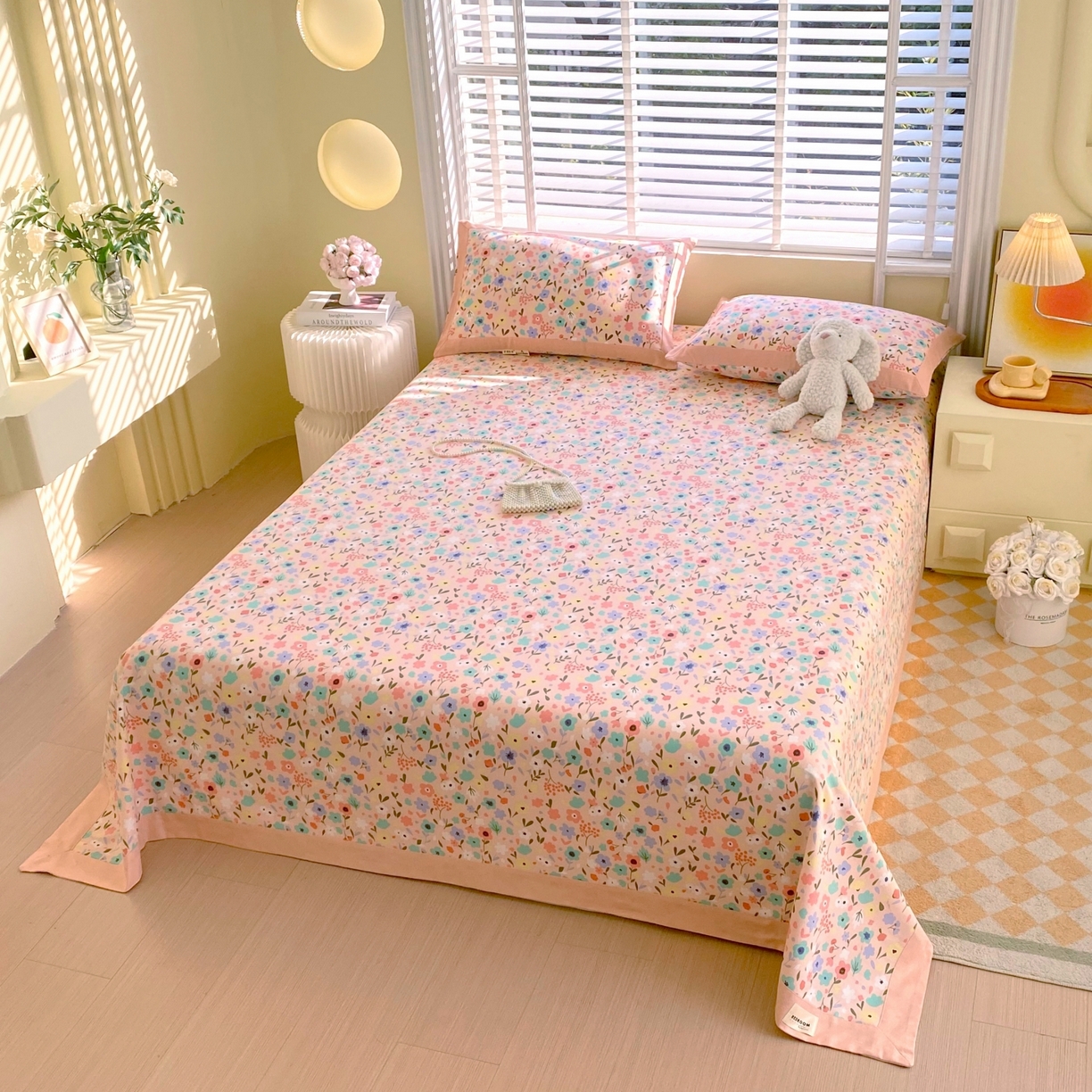 91家纺网 家纺一手货源 找家纺 春皖家纺 2026新款全棉老粗布工艺款单床单床单单件 织梦