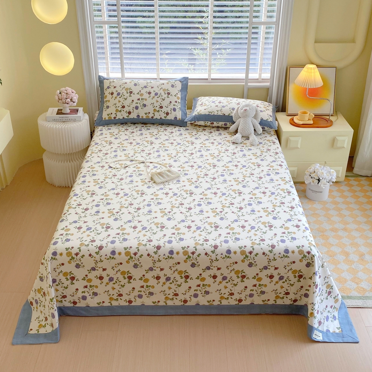 春皖家纺 2026新款全棉老粗布工艺款单床单床单单件 田园梦