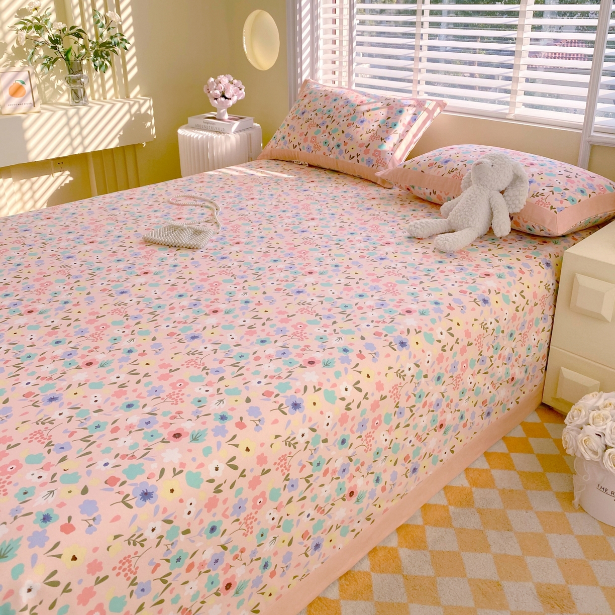 91家纺网 家纺一手货源 找家纺 春皖家纺 2026新款全棉老粗布工艺款单床单床单单件 织梦