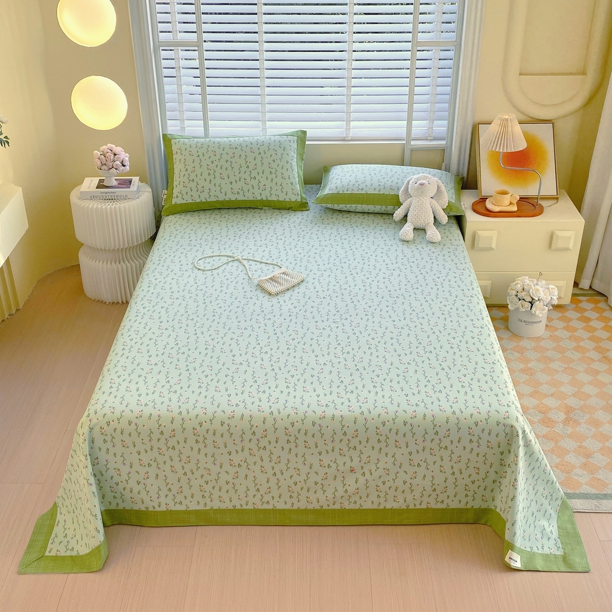 春皖家纺 2026新款全棉老粗布工艺款单床单床单单件 春满园