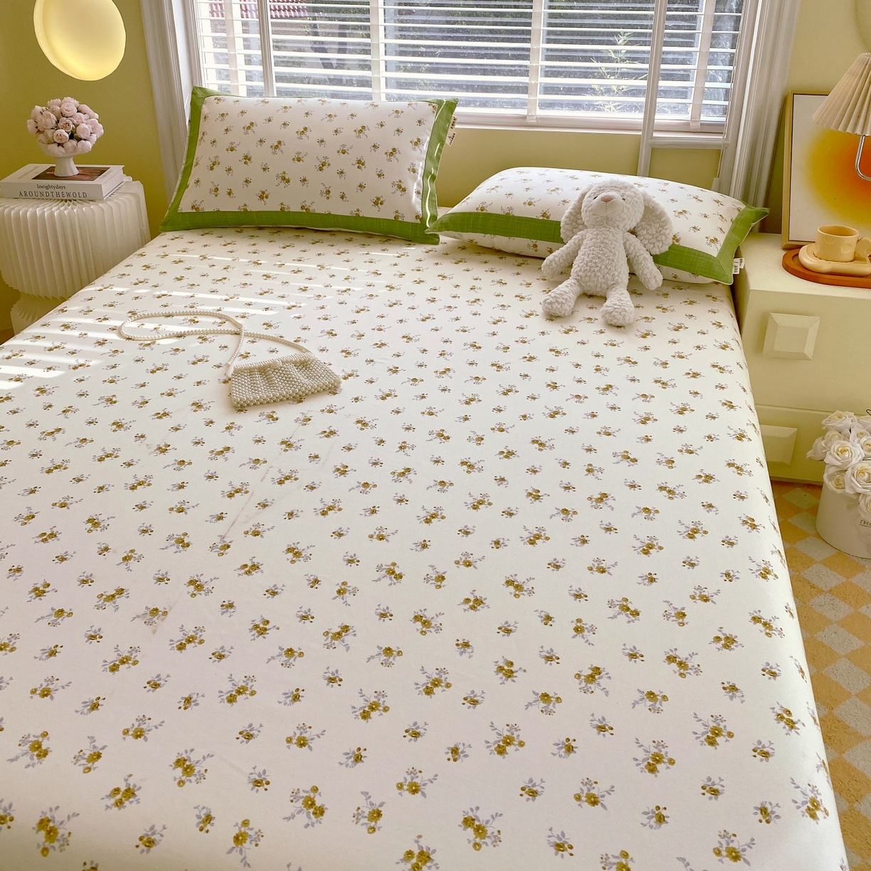 91家纺网 家纺一手货源 找家纺 春皖家纺 2026新款全棉老粗布工艺款单床单床单单件 倩影米