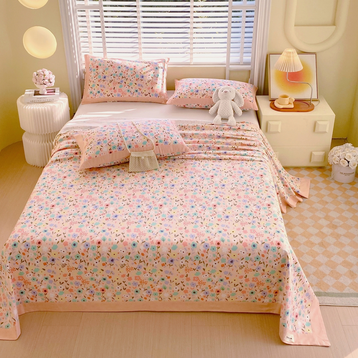 91家纺网 家纺一手货源 找家纺 春皖家纺 2026新款全棉老粗布工艺款单床单床单单件 织梦