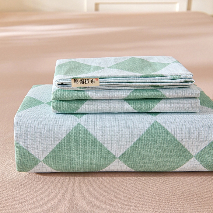 91家纺网 家纺一手货源 找家纺 （总）义博家纺 2026新款原棉老粗布单床单