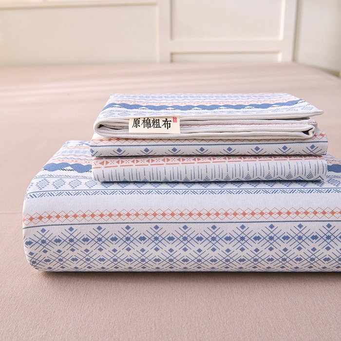 91家纺网 家纺一手货源 找家纺 （总）义博家纺 2026新款原棉老粗布单床单