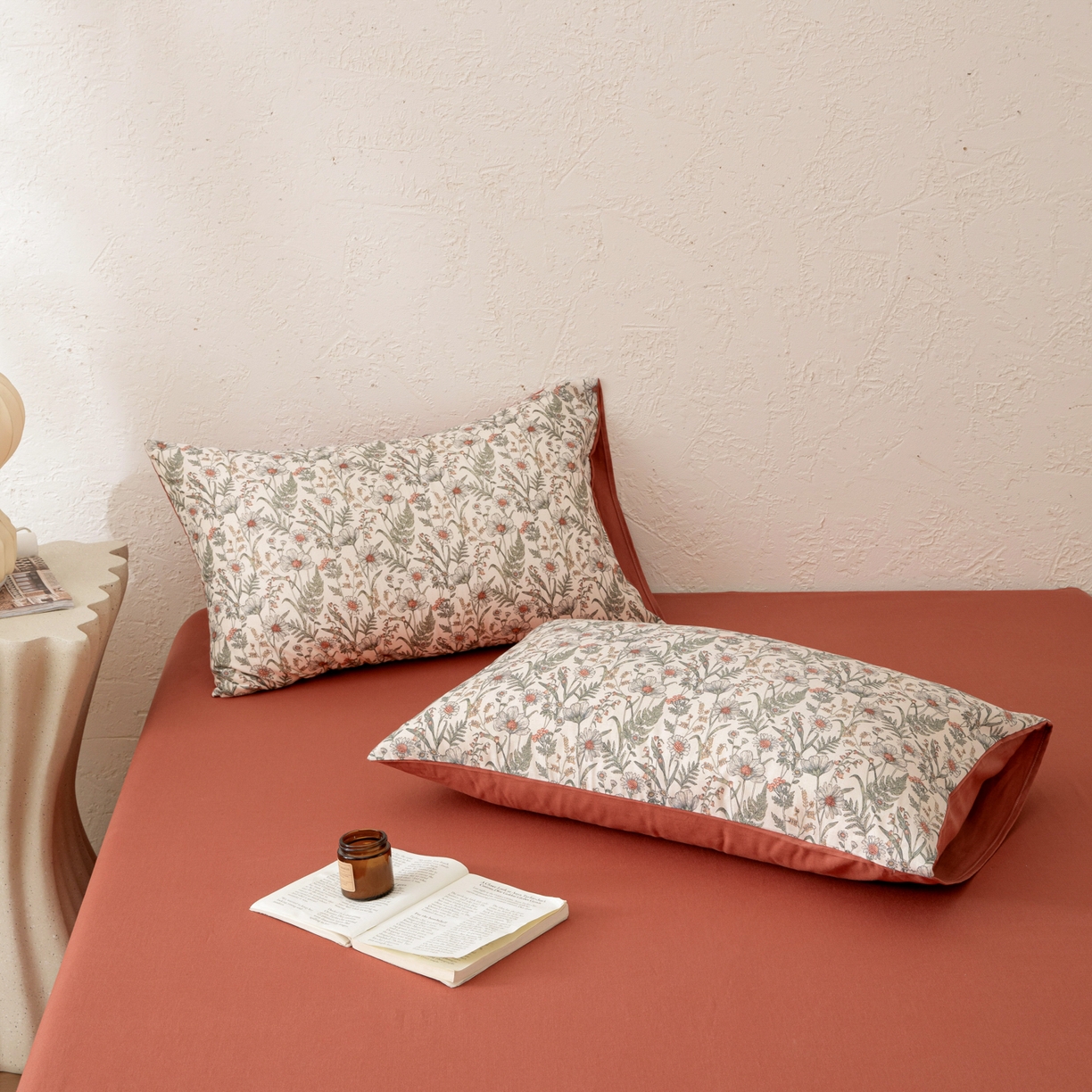 91家纺网 家纺一手货源 找家纺 其奥 2026新款全棉棉麻四件套 花田醉