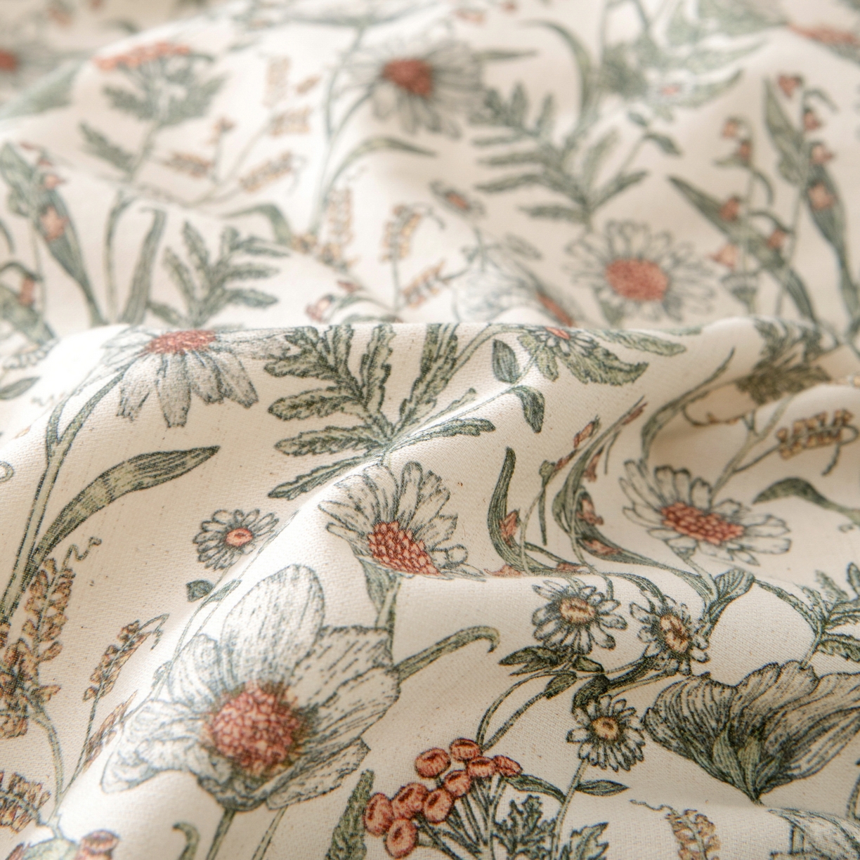 91家纺网 家纺一手货源 找家纺 其奥 2026新款全棉棉麻四件套 花田醉