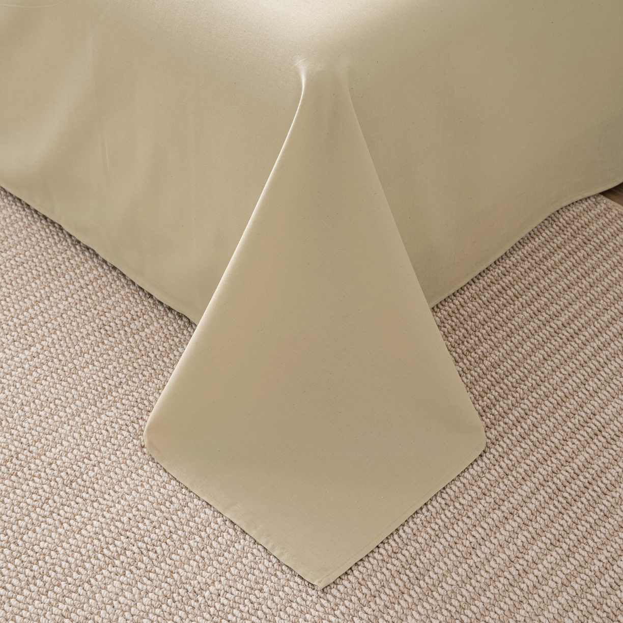 91家纺网 家纺一手货源 找家纺 其奥 2026新款全棉棉麻四件套 浅棕素野