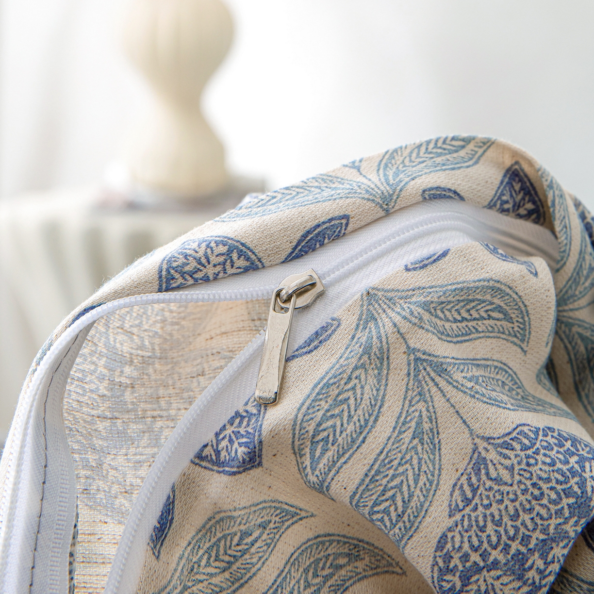 91家纺网 家纺一手货源 找家纺 其奥 2026新款全棉棉麻四件套 青花瓷