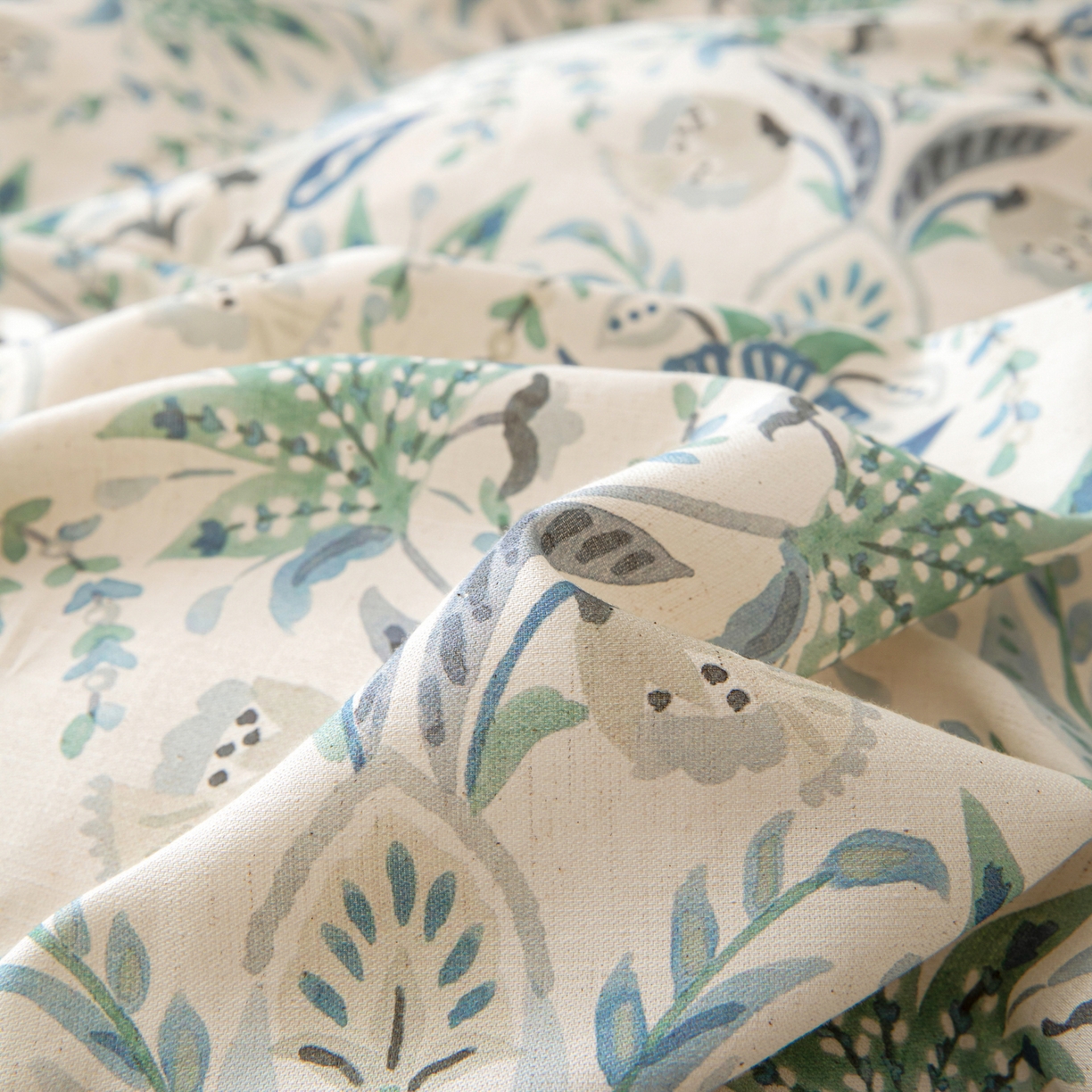 91家纺网 家纺一手货源 找家纺 其奥 2026新款全棉棉麻四件套 青青森屿