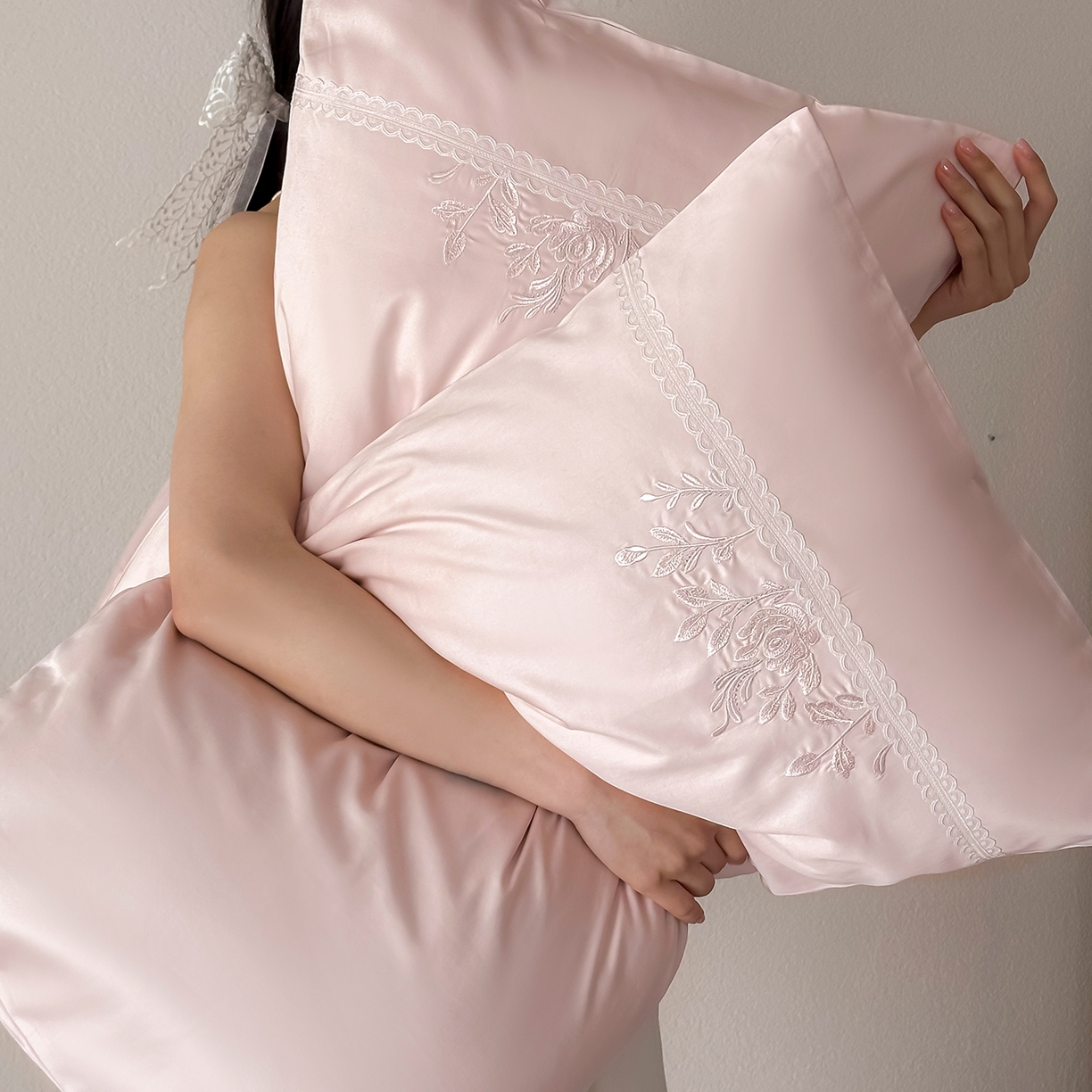 91家纺网 家纺一手货源 找家纺 （总）极简 2026新款长绒棉全棉纯棉四件套蕾丝花叙