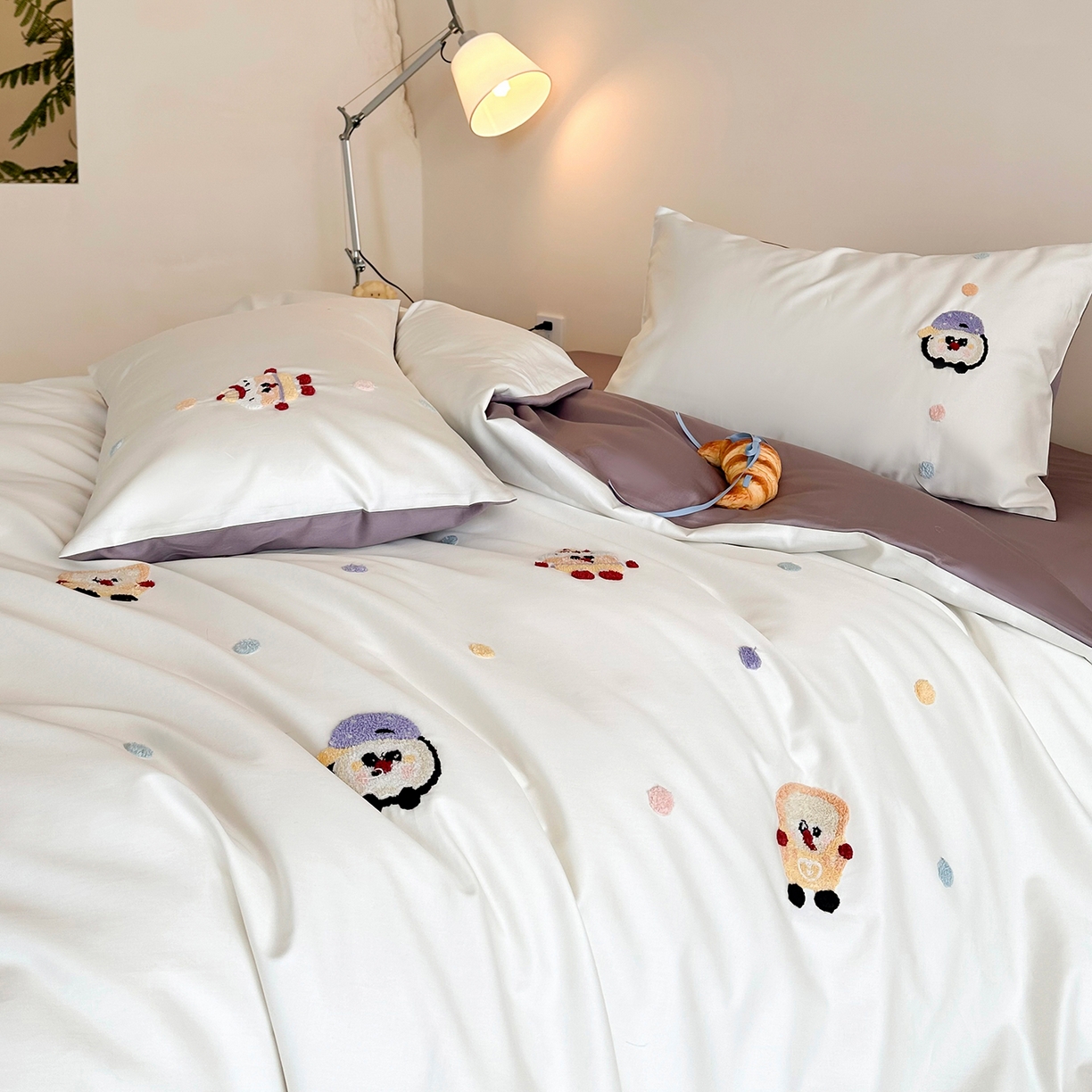 91家纺网 家纺一手货源 找家纺 （总）极简 2026新款长绒棉全棉纯棉四件套童趣蛋糕