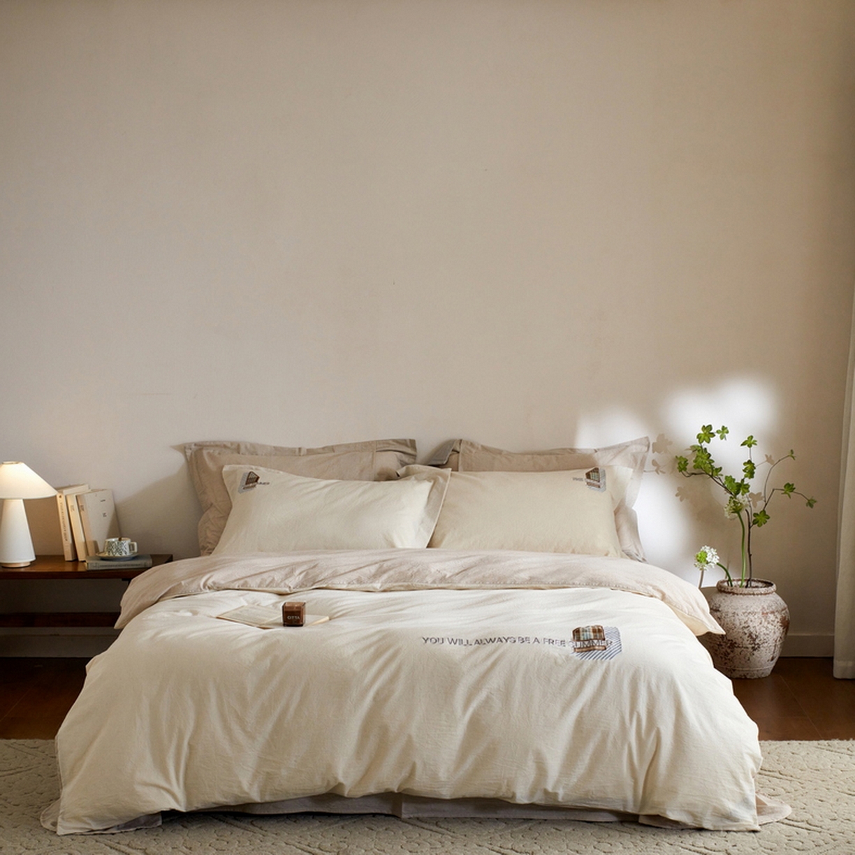 91家纺网 家纺一手货源 找家纺 （总）艾莱家纺 2026春夏新款A类棉麻贴布刺绣加厚四件套-杰森