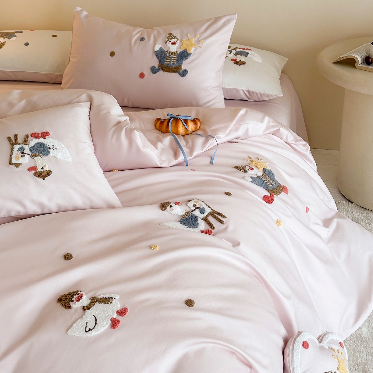 91家纺网 家纺一手货源 找家纺 （总）极简 2026新款长绒棉全棉纯棉四件套童趣小鸭