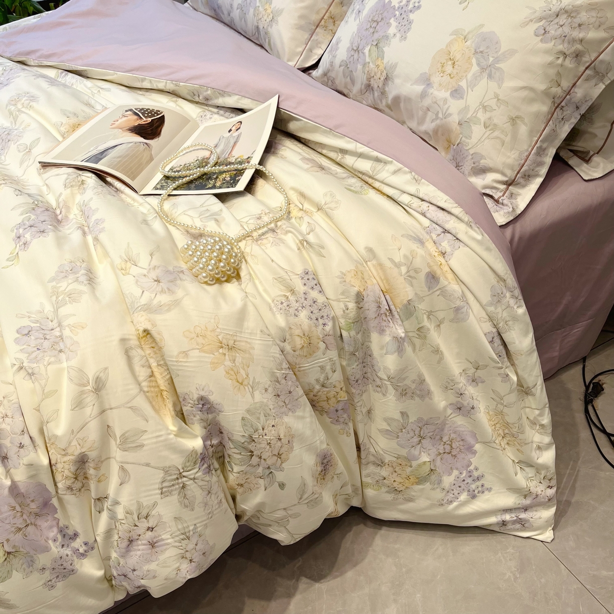 91家纺网 家纺一手货源 找家纺 （总）薏思家纺 2026春夏新款全棉纯棉铂金棉数码印花四件套