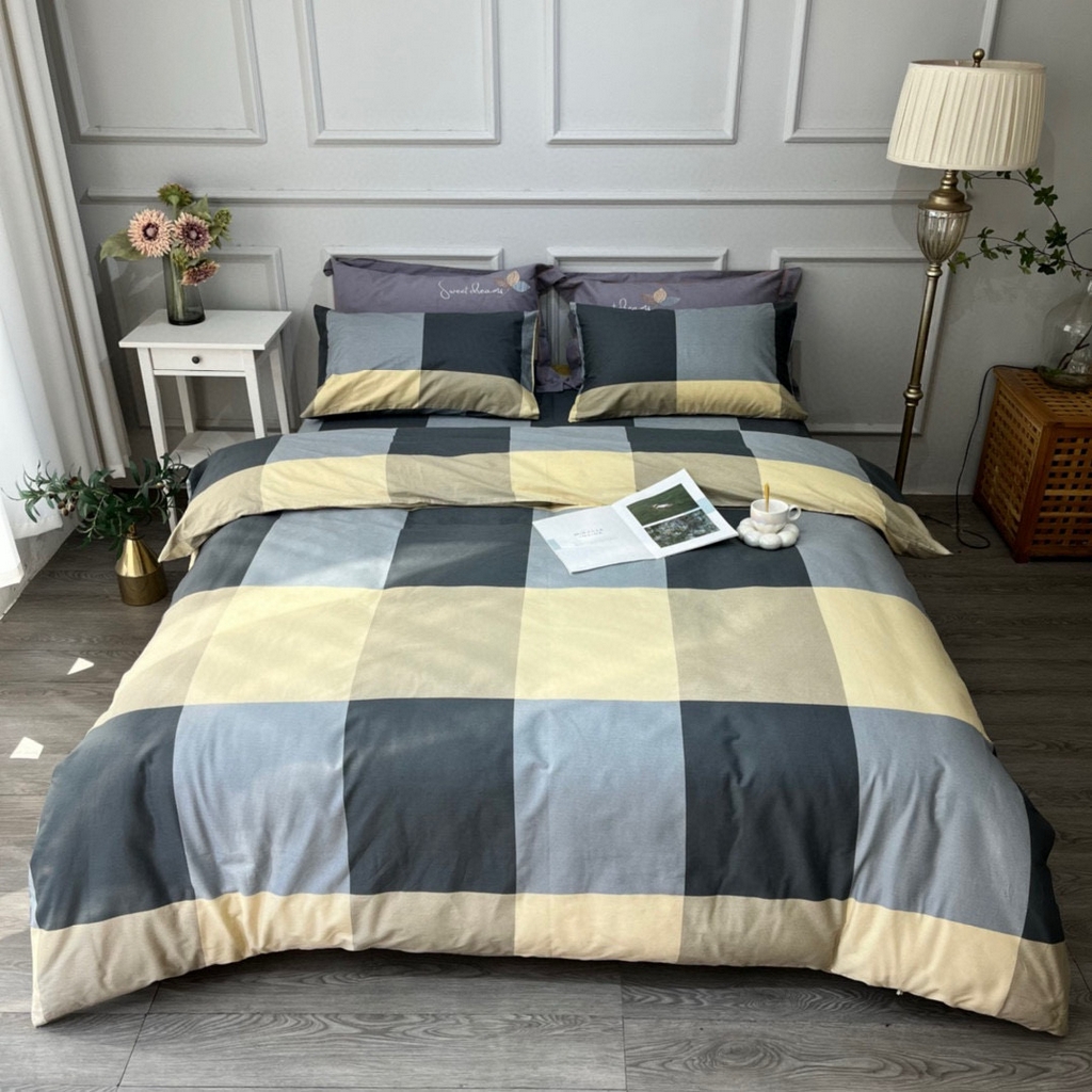 薏思家纺 2026春夏新款全棉纯棉铂金棉数码印花四件套 空白格