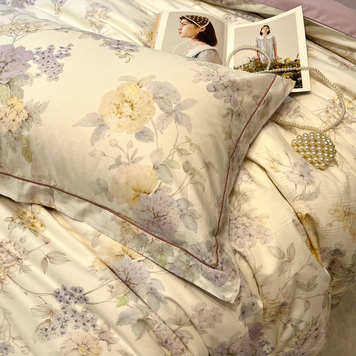 91家纺网 家纺一手货源 找家纺 （总）薏思家纺 2026春夏新款全棉纯棉铂金棉数码印花四件套