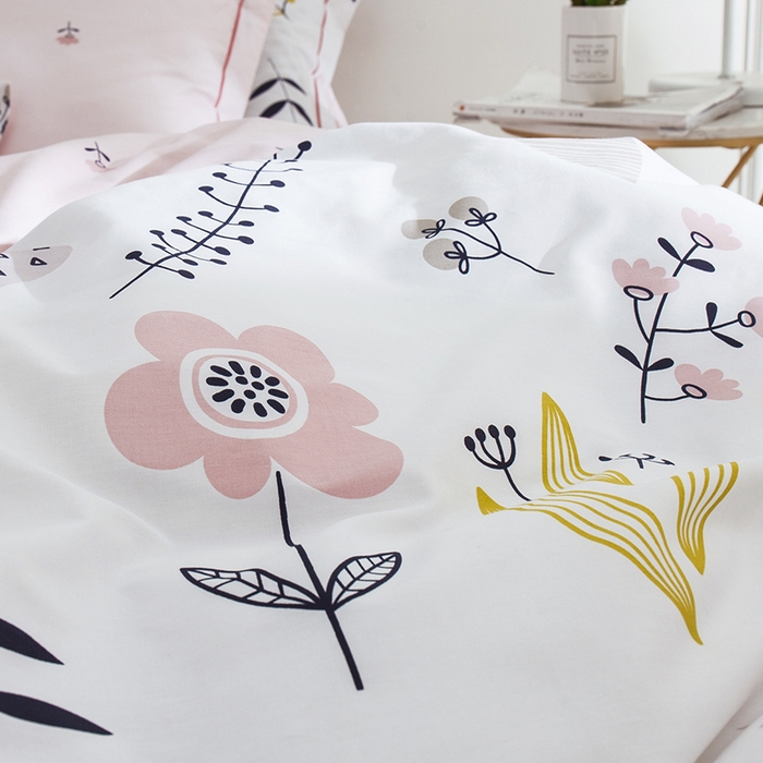 91家纺网 家纺一手货源 找家纺 薏思家纺 2026春夏新款全棉纯棉铂金棉数码印花四件套 漫花语梦