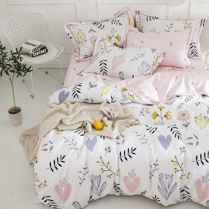 91家纺网 家纺一手货源 找家纺 薏思家纺 2026春夏新款全棉纯棉铂金棉数码印花四件套 漫花语梦