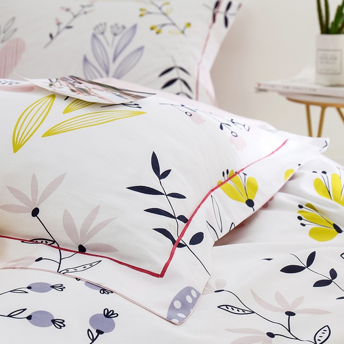 91家纺网 家纺一手货源 找家纺 薏思家纺 2026春夏新款全棉纯棉铂金棉数码印花四件套 漫花语梦