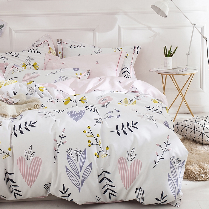 91家纺网 家纺一手货源 找家纺 薏思家纺 2026春夏新款全棉纯棉铂金棉数码印花四件套 漫花语梦