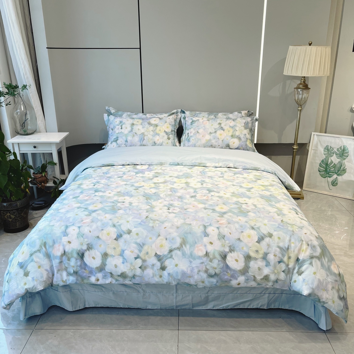 91家纺网 家纺一手货源 找家纺 （总）薏思家纺 2026春夏新款全棉纯棉铂金棉数码印花四件套