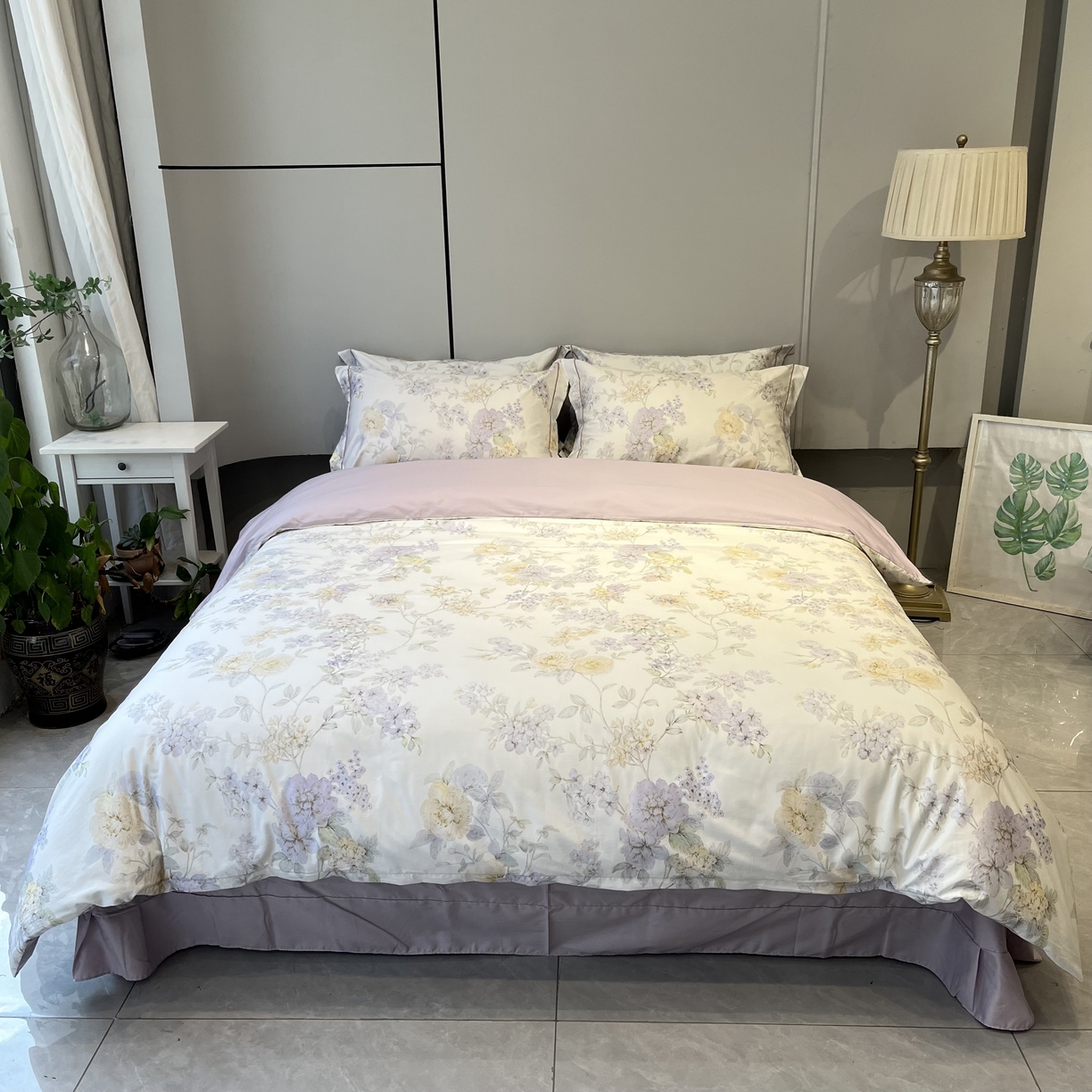 91家纺网 家纺一手货源 找家纺 （总）薏思家纺 2026春夏新款全棉纯棉铂金棉数码印花四件套