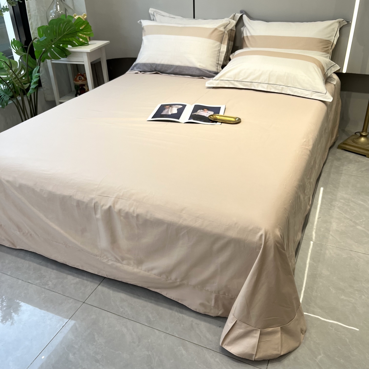 91家纺网 家纺一手货源 找家纺 薏思家纺 2026春夏新款全棉纯棉铂金棉数码印花四件套 冬日来信