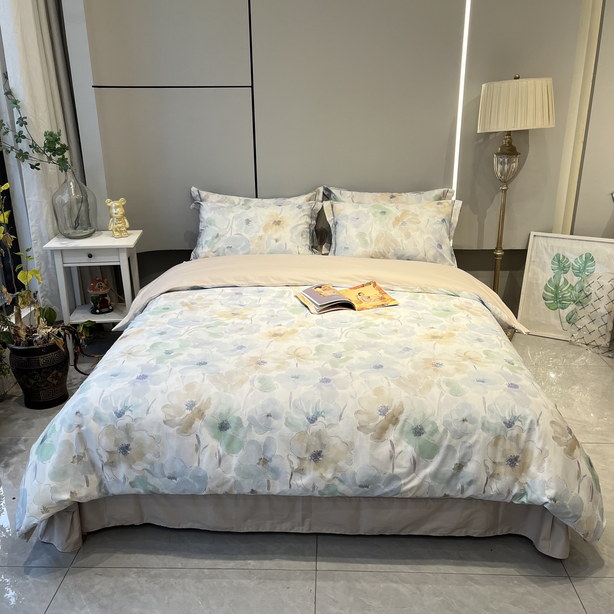 91家纺网 家纺一手货源 找家纺 （总）薏思家纺 2026春夏新款全棉纯棉铂金棉数码印花四件套