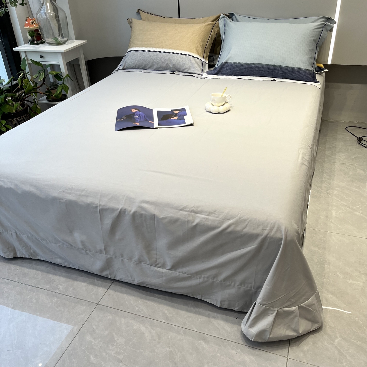 91家纺网 家纺一手货源 找家纺 薏思家纺 2026春夏新款全棉纯棉铂金棉数码印花四件套 云舒