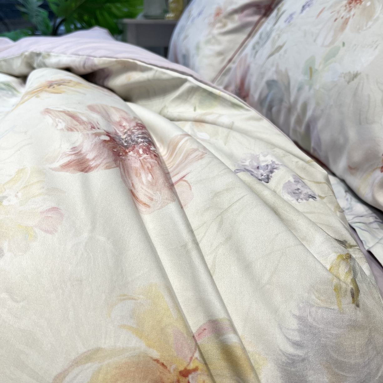 91家纺网 家纺一手货源 找家纺 薏思家纺 2026春夏新款全棉纯棉铂金棉数码印花四件套 满庭香