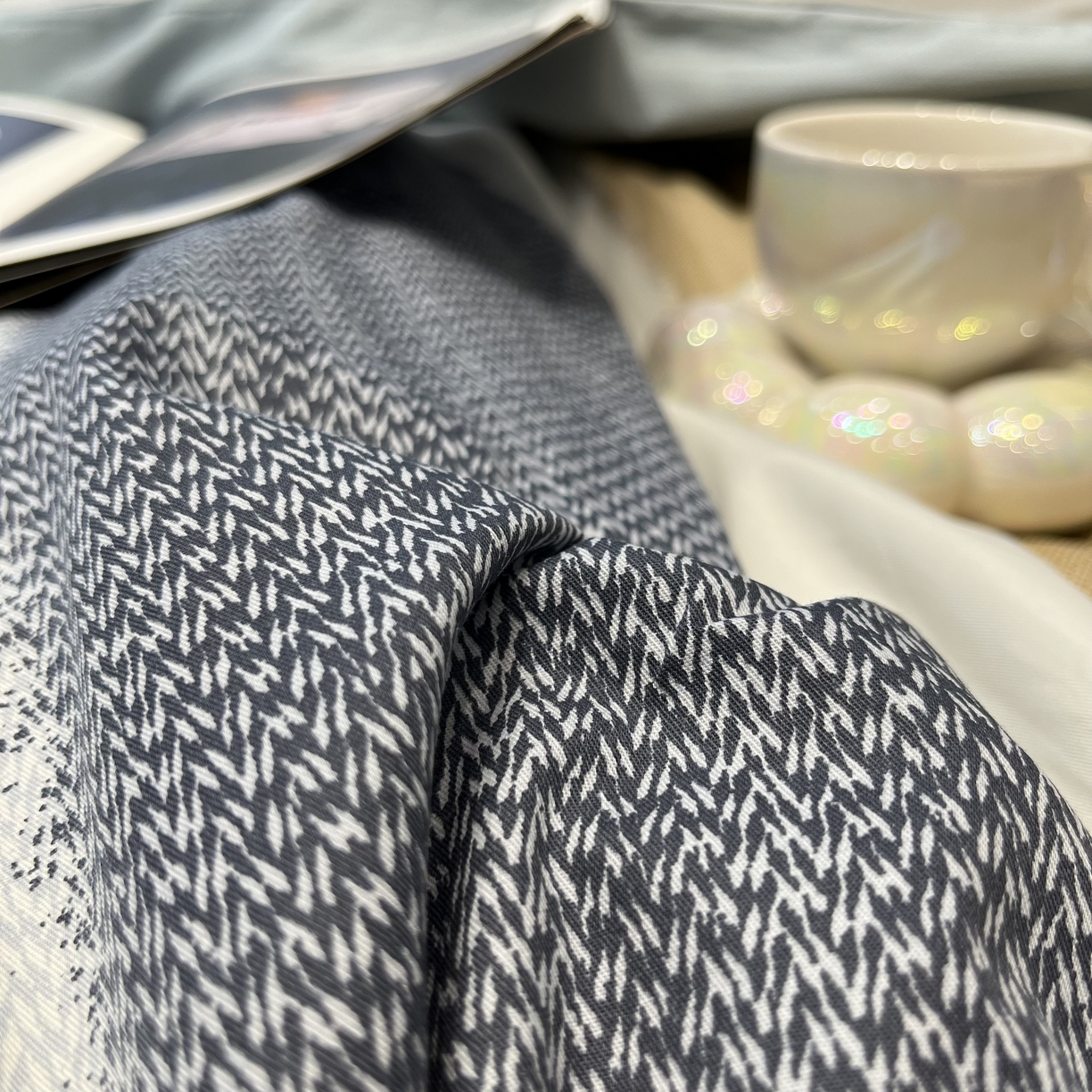 91家纺网 家纺一手货源 找家纺 薏思家纺 2026春夏新款全棉纯棉铂金棉数码印花四件套 云舒