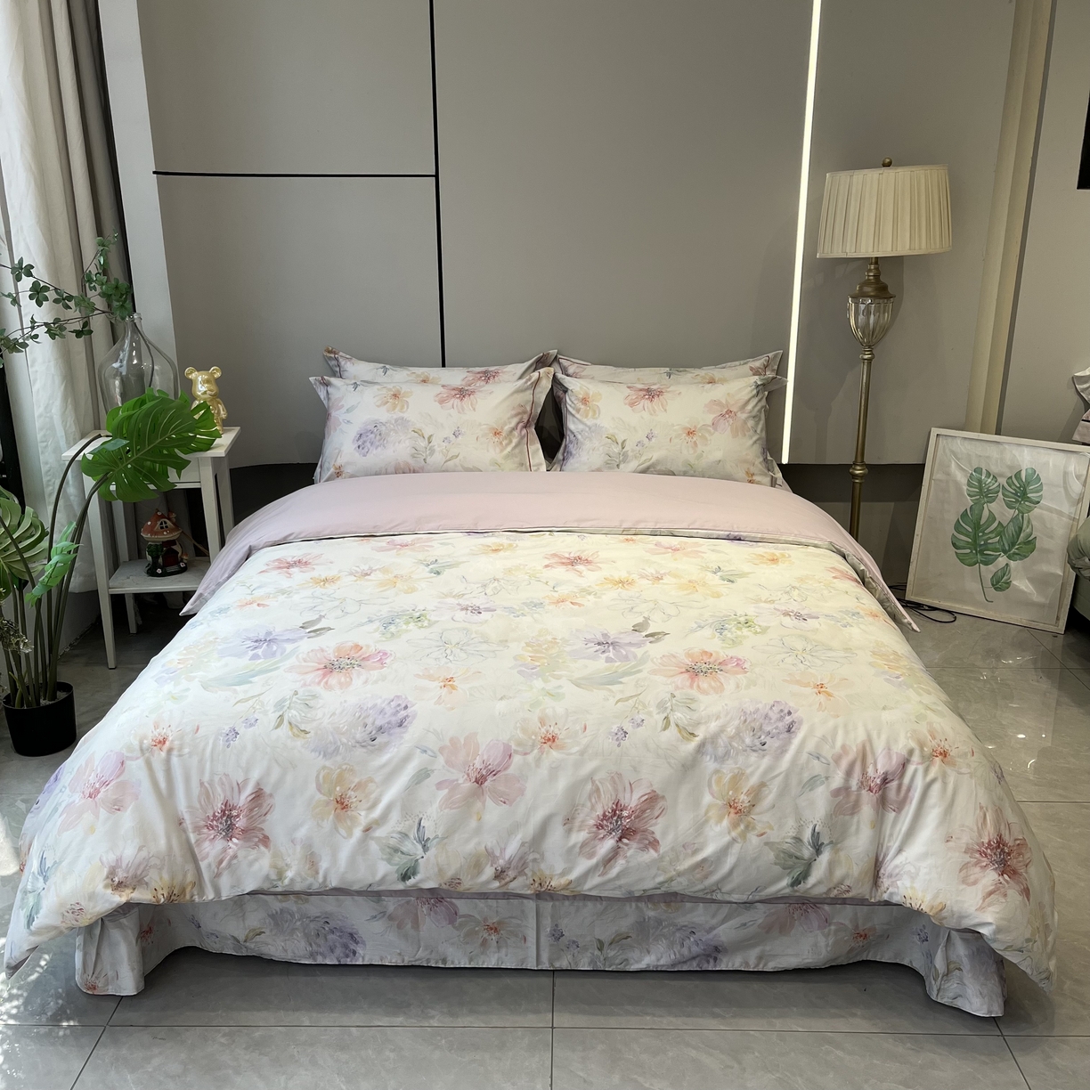 91家纺网 家纺一手货源 找家纺 （总）薏思家纺 2026春夏新款全棉纯棉铂金棉数码印花四件套