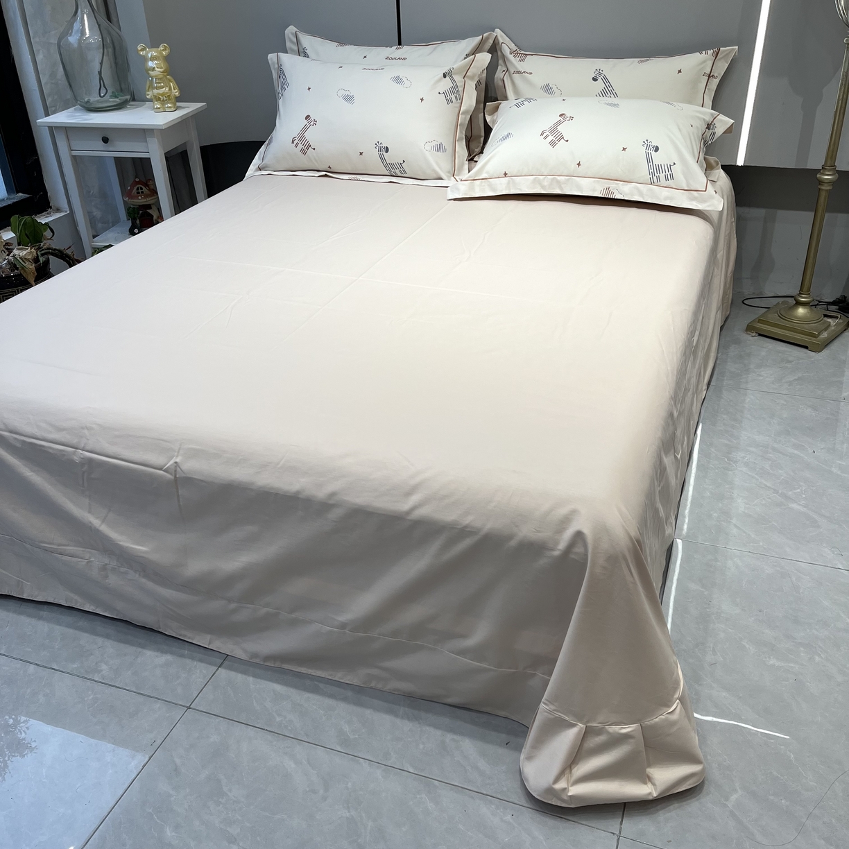 91家纺网 家纺一手货源 找家纺 薏思家纺 2026春夏新款全棉纯棉铂金棉数码印花四件套 斑马