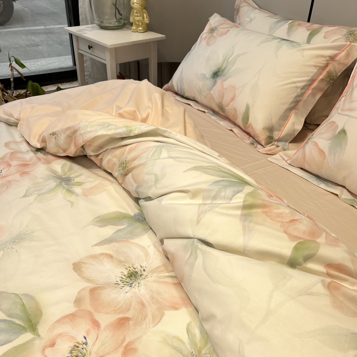 91家纺网 家纺一手货源 找家纺 薏思家纺 2026春夏新款全棉纯棉铂金棉数码印花四件套 晓城时光