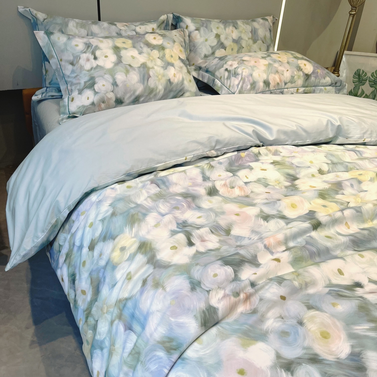 91家纺网 家纺一手货源 找家纺 薏思家纺 2026春夏新款全棉纯棉铂金棉数码印花四件套 春山浪漫